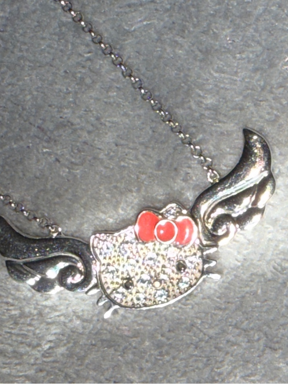 Hello Kitty Kimora Lee Simmons co Angel Winged 925 Pendant Sanrio